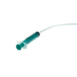 Syringe with hose for cleaning the print head