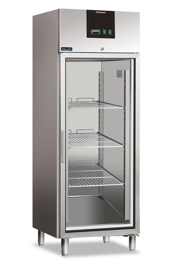 Stainless steel glass door refrigerator