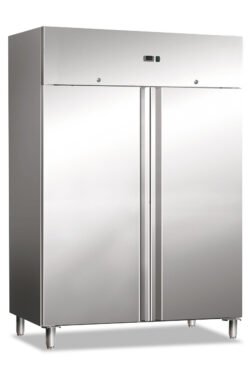 Stainless steel double door refrigerator