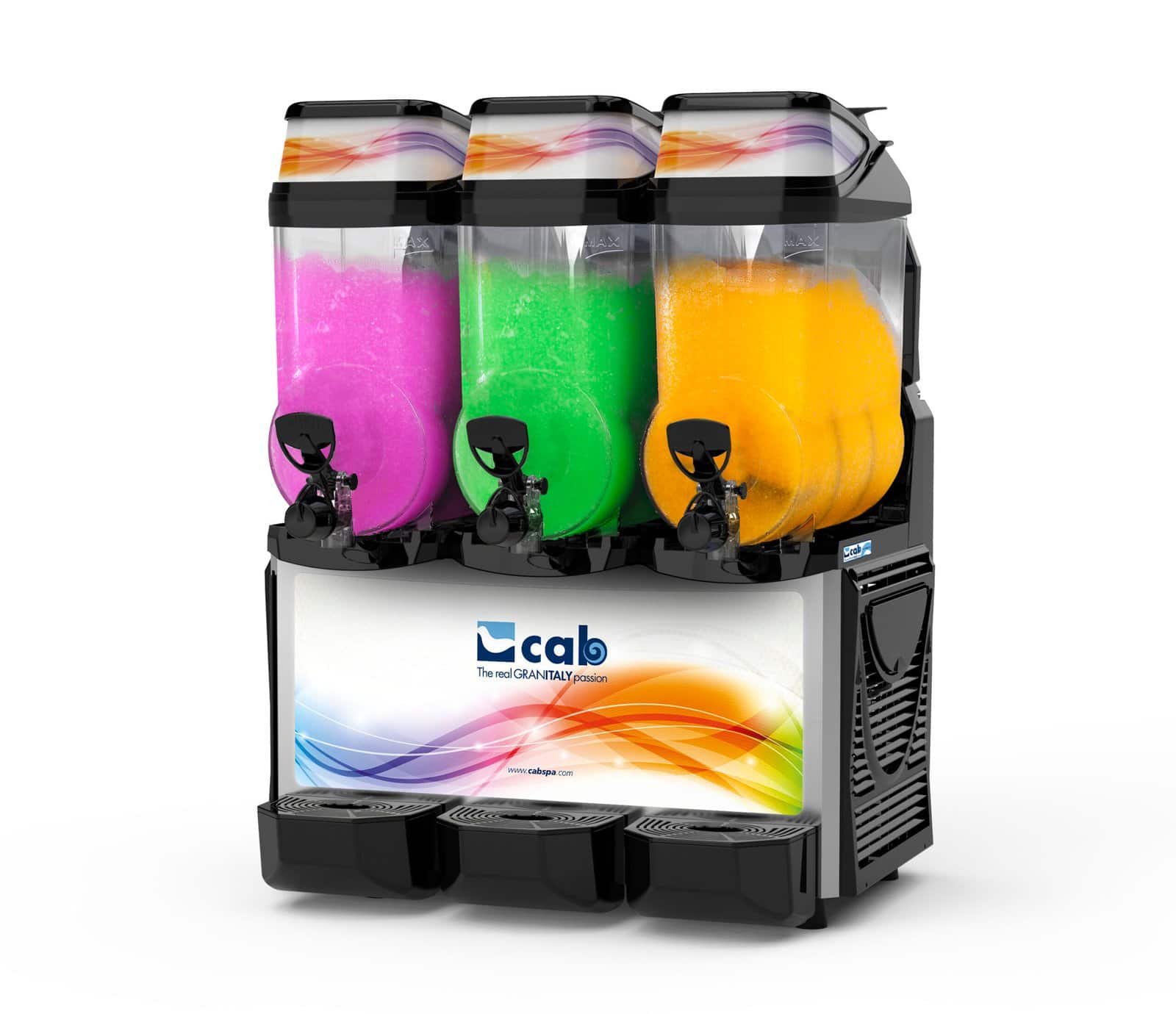 Cab Infinity commercial frozen drink machine with slush ice inside